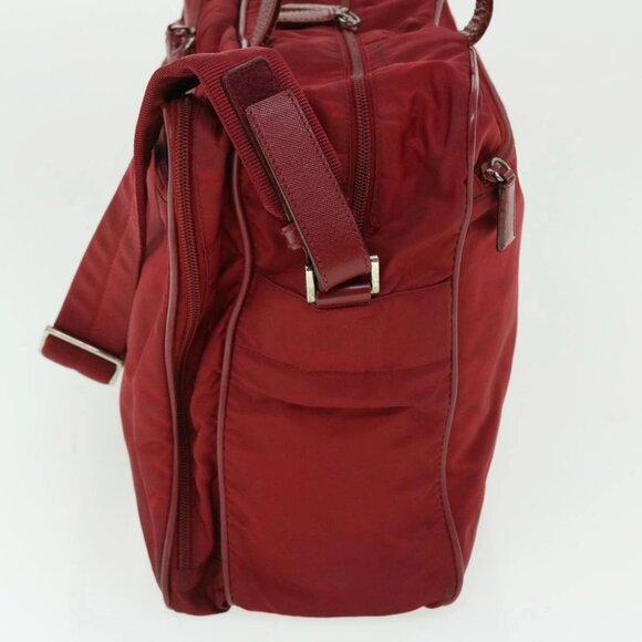 PRADA Boston Bag Nylon 2way Red Auth 51471 - Picture 3 of 16